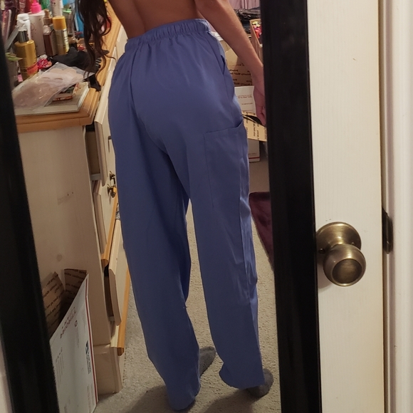 🔴 🆓️ FREE* Periwinkle Blue Elastic-Waist Pants 🔴 - Picture 2 of 5